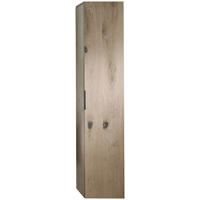 HOCHSCHRANK 32/160/35 cm  - Eichefarben/Schwarz, KONVENTIONELL, Glas/Holz (32/160/35cm) - Voglauer