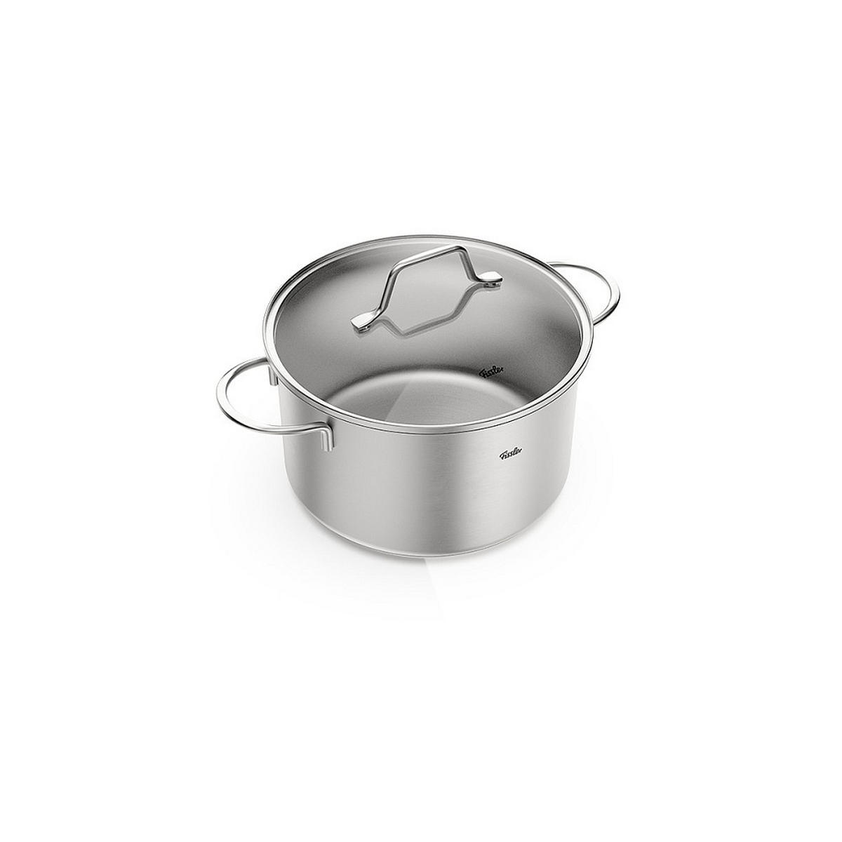 KOCHTOPFSET Sereno 5-teilig  - Edelstahlfarben/Schwarz, Basics, Metall (53/36/33cm) - Fissler