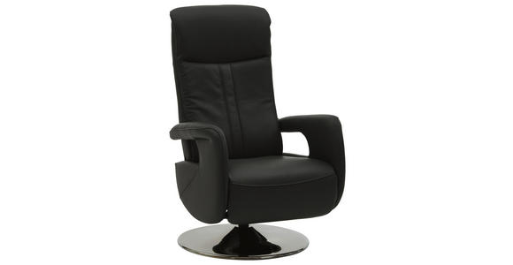 RELAXSESSEL in Leder Anthrazit - Chromfarben/Anthrazit, Design, Leder/Metall (71/99/83cm) - Dieter Knoll