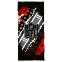 SPORTHANDTUCH NFL Weiß, Schwarz, Rot, Multicolor, Grau  - Rot/Multicolor, Basics, Textil (50/110 + 15cm) - Herding