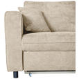 ECKSOFA Naturfarben Flachgewebe  - Schwarz/Naturfarben, KONVENTIONELL, Textil/Metall (252/162cm) - Carryhome