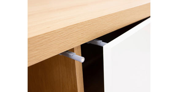 LOWBOARD  in 162/49/40 cm  - Weiß Hochglanz/Eichefarben, KONVENTIONELL, Holzwerkstoff (162/49/40cm) - Xora