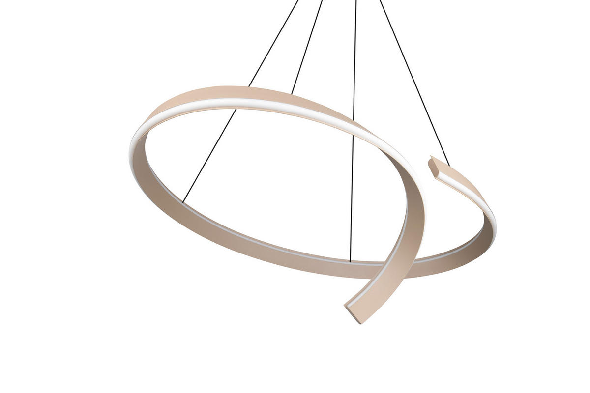 LED-HÄNGELEUCHTE CIRONDA 110/200/68 cm  - Platinfarben, Design, Metall (110/200/68cm) - Cinque