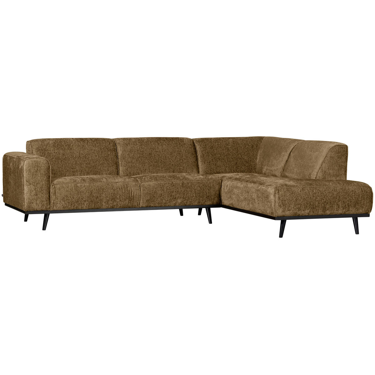 ECKSOFA Statement Gelb Samt  inkl.  - Gelb/Schwarz, Design, Holz/Textil (274/210cm) - Livetastic