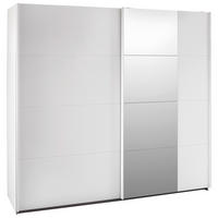 SCHWEBETÜRENSCHRANK 226/210/62 cm,  in Weiß,  - Alufarben/Weiß, KONVENTIONELL, Glas/Holzwerkstoff (226/210/62cm) - Ti'me