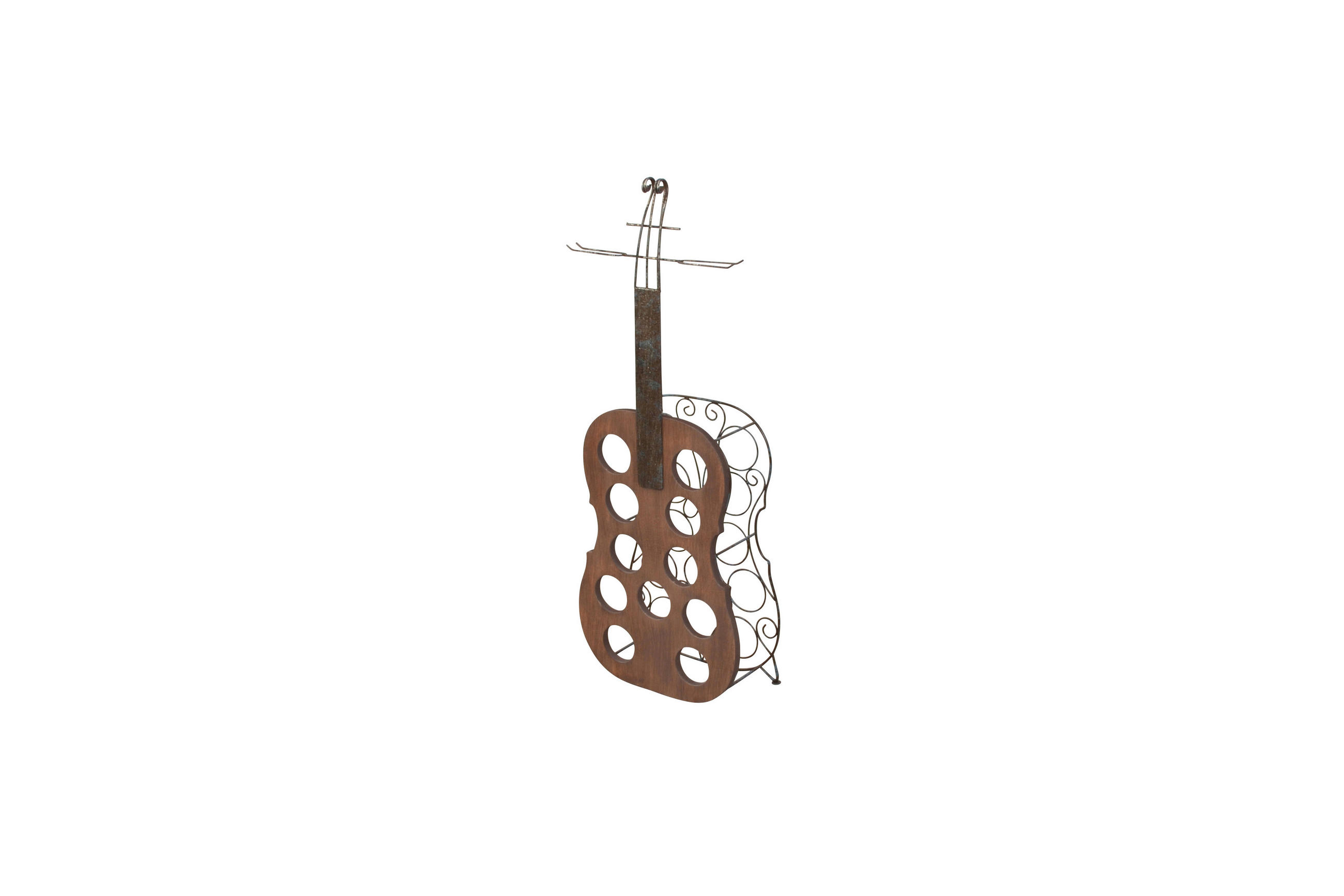 FLASCHENREGAL  - Schwarz/Braun, Design, Holzwerkstoff/Metall (20/40/106cm) - MID.YOU