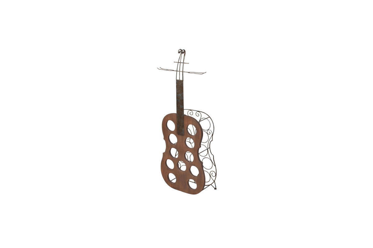 FLASCHENREGAL  - Schwarz/Braun, Design, Holzwerkstoff/Metall (20/40/106cm) - MID.YOU