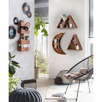 WANDREGAL  - Naturfarben, Design, Holz (70/35/10cm) - Livetastic