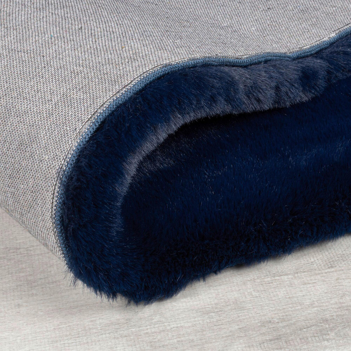 WEBTEPPICH 200/290 cm IVY LUXURY FUR Dunkelblau  - Dunkelblau, KONVENTIONELL, Textil (200/290cm)