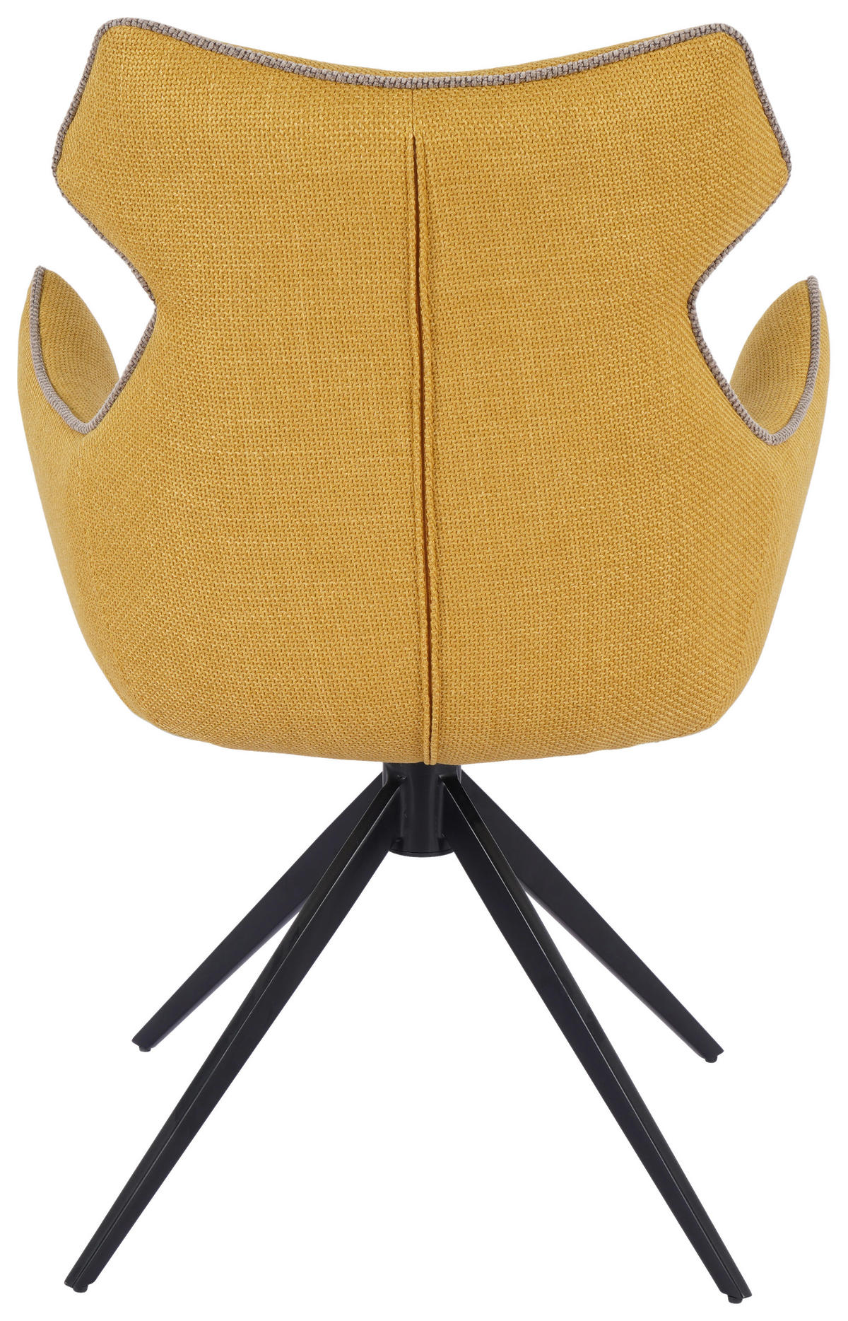 SCAUN CU BRAțE in galben, negru  - galben/negru, Design, metal/textil (59/90/64cm) - Novel