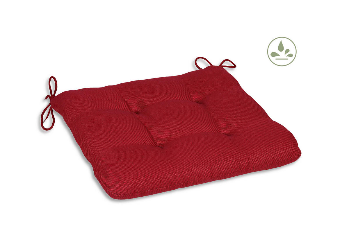 SITZKISSEN   38/5/38 cm  - Rot, KONVENTIONELL, Textil (38/5/38cm)