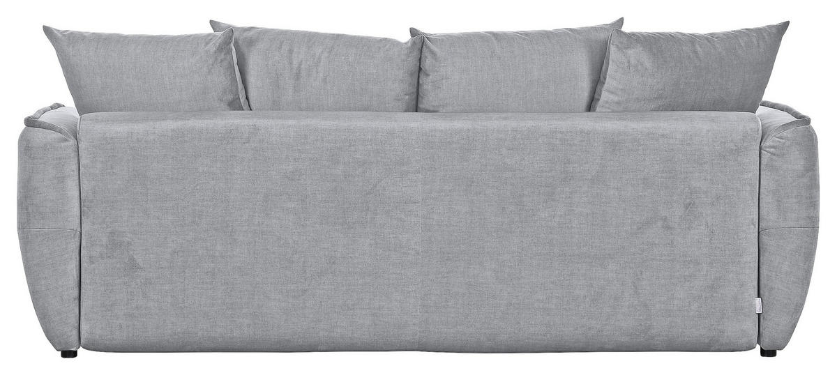 SCHLAFSOFA  mit Liegefunktion, Schlafen auf Sitzhöhe, Rücken echt Flachgewebe Hellgrau  - Hellgrau/Schwarz, KONVENTIONELL, Kunststoff/Textil (250/70/118cm) - Carryhome