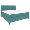 BOXSPRINGBETT 180/200 cm  in Türkis  - Türkis/Schwarz, KONVENTIONELL, Textil/Metall (180/200cm) - Boxxx