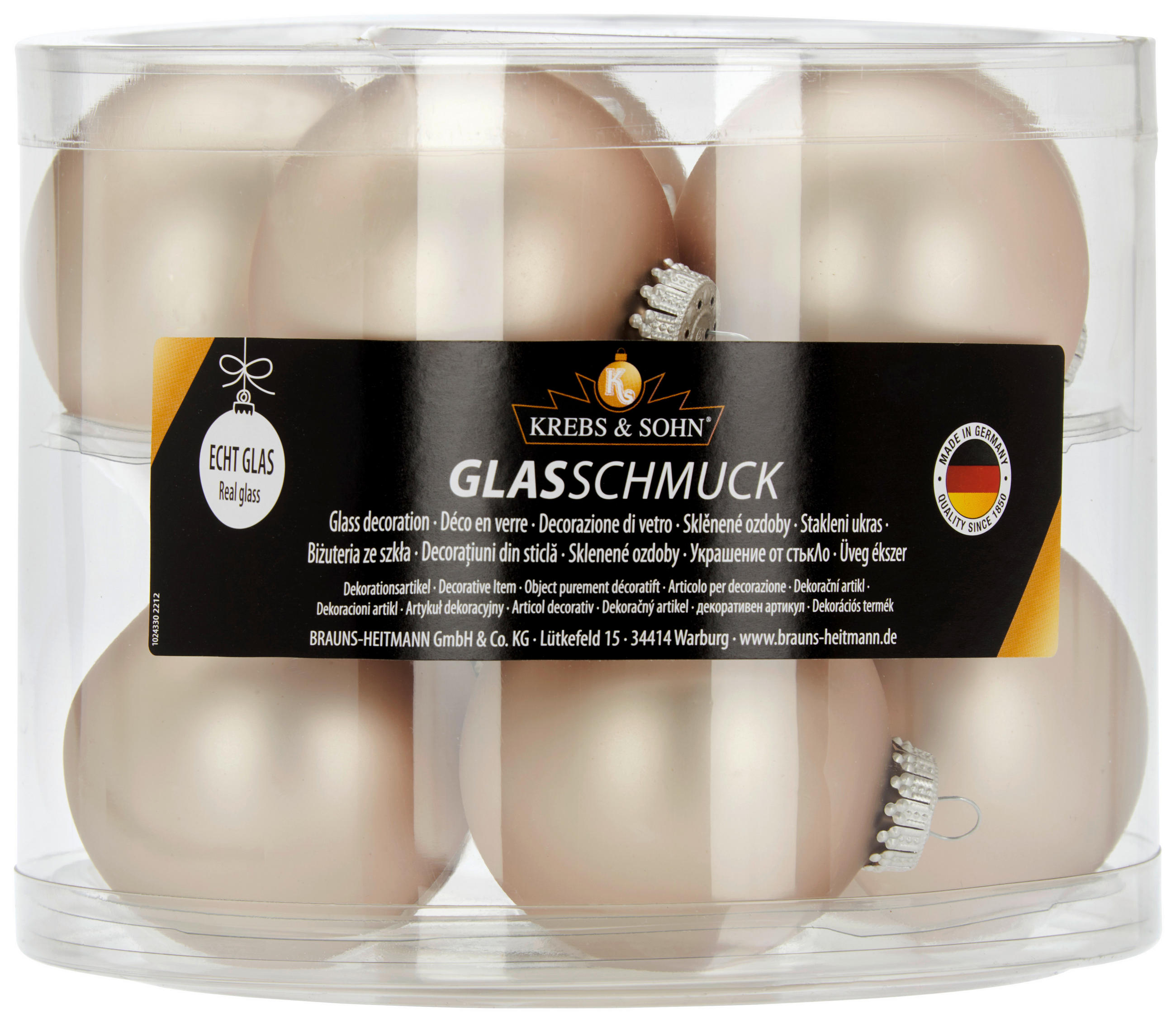 JULGRANSKULOR SET 7 cm 10 delar  - Klassisk, glas (7cm)