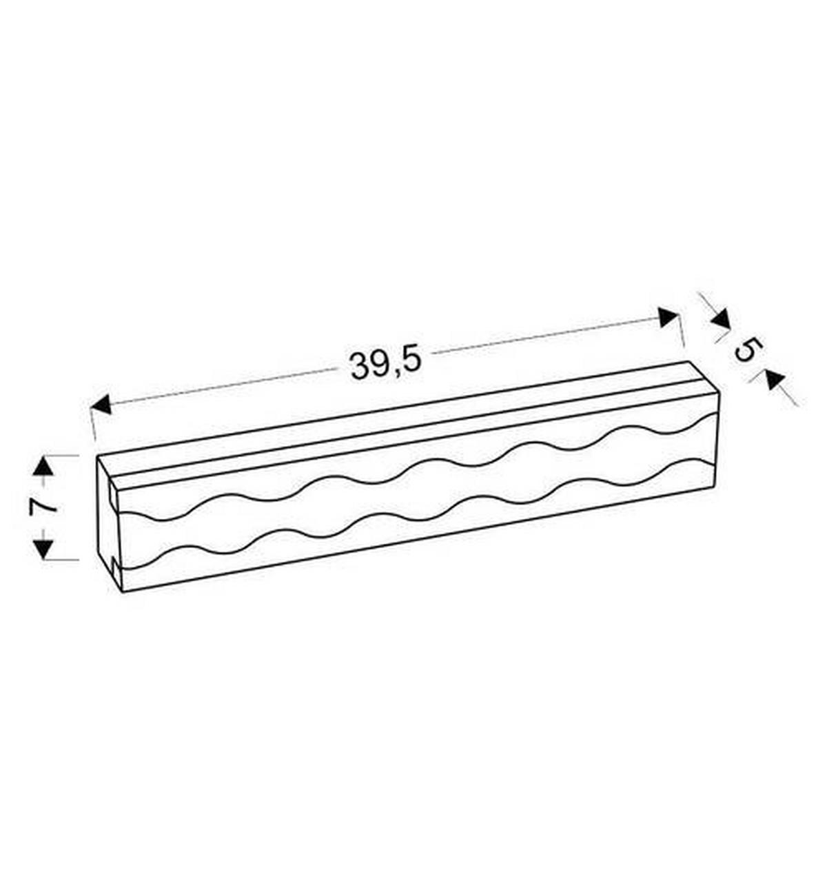 LED-WANDLEUCHTE Front   - Weiß, Design, Metall (5/39.5/7cm)