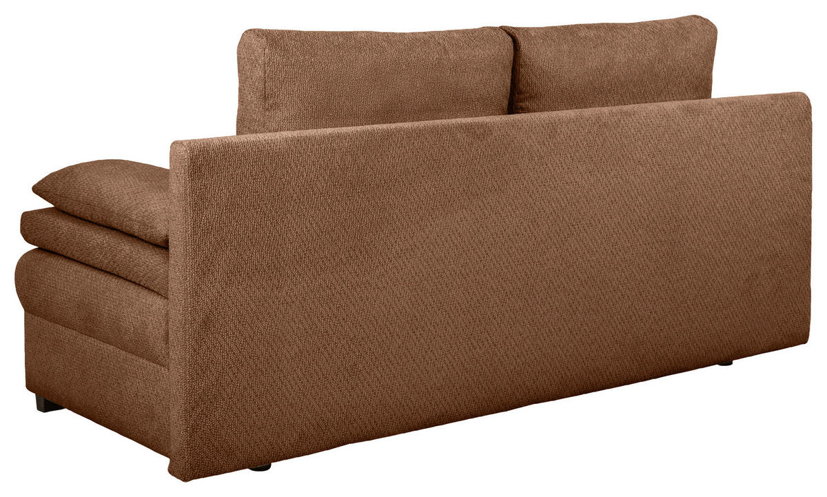 SCHLAFSOFA - Rostfarben/Schwarz, KONVENTIONELL, Kunststoff/Textil (195/93/83cm) - Carryhome