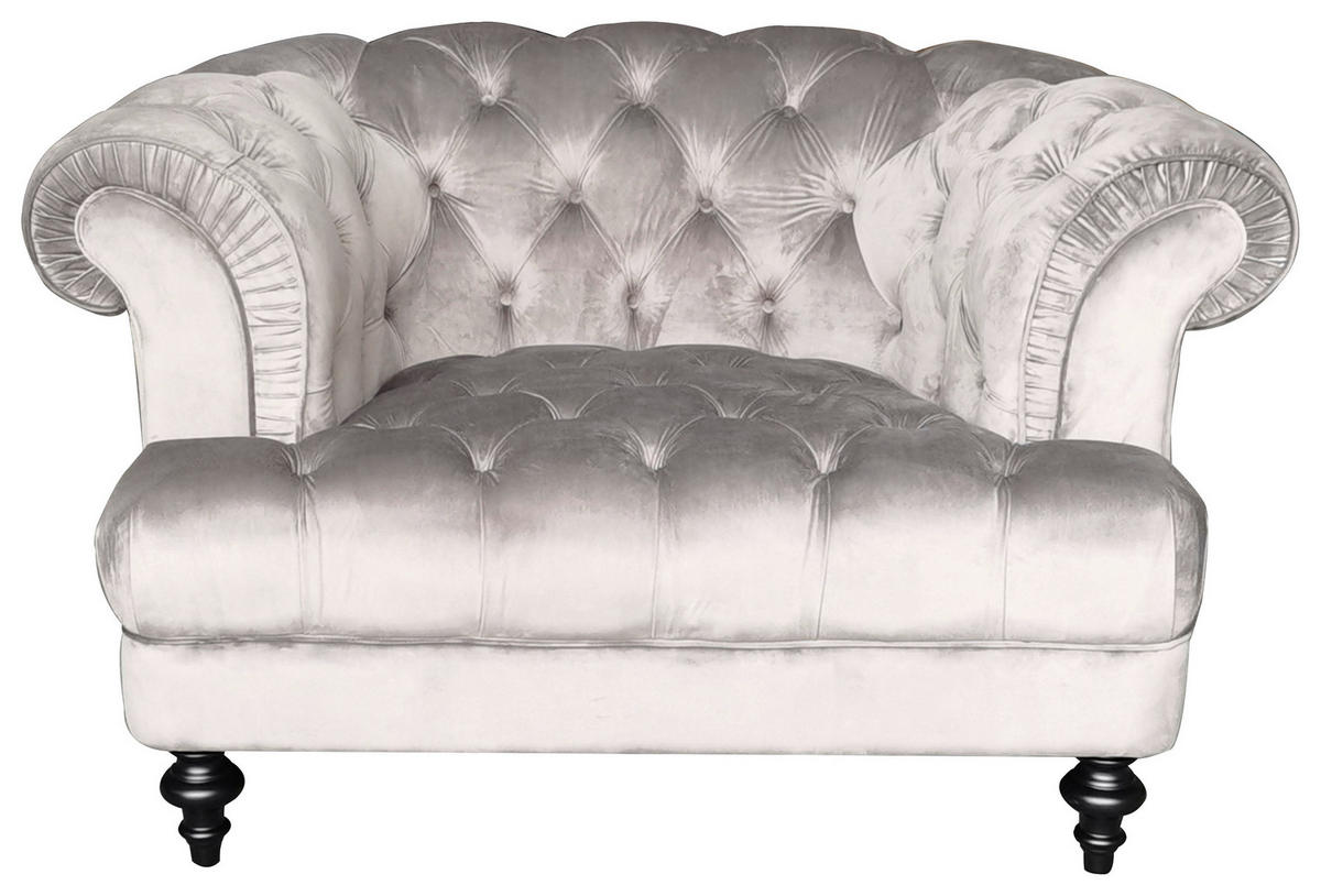 FÅTÖLJ i trä, textil grå, svart  - grå/svart, Trend, trä/textil (131/80/100cm) - Landscape