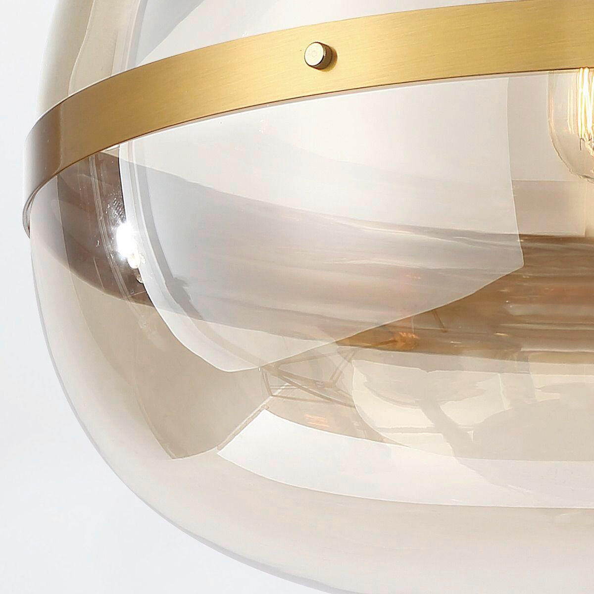 PENDELLEUCHTE 51/66 cm    - Messingfarben, Konventionell, Glas/Metall (51/66cm) - Elstead Lighting