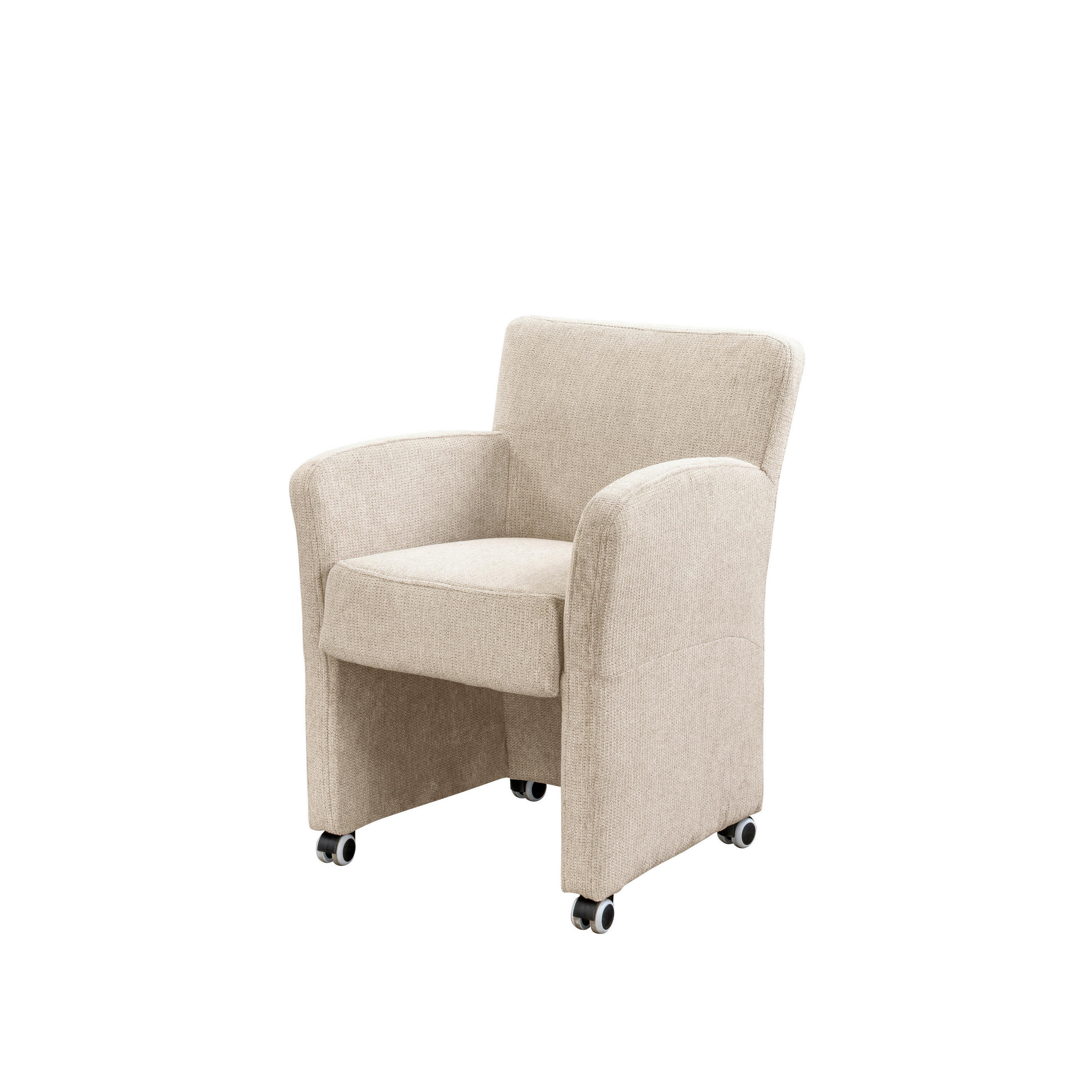STOLICA S NASLONOM ZA RUKE  bež  drvo, tekstil, drvni materijal      - bež, Moderno, drvni materijal/drvo (65/85/66cm) - Livetastic