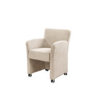 STOLICA S NASLONOM ZA RUKE  bež  drvo, tekstil, drvni materijal      - bež, Moderno, drvni materijal/drvo (65/85/66cm) - Livetastic
