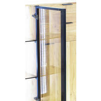 HIGHBOARD  in 145/115/40 cm  - Schwarz/Akaziefarben, Lifestyle, Glas/Holz (145/115/40cm) - Landscape
