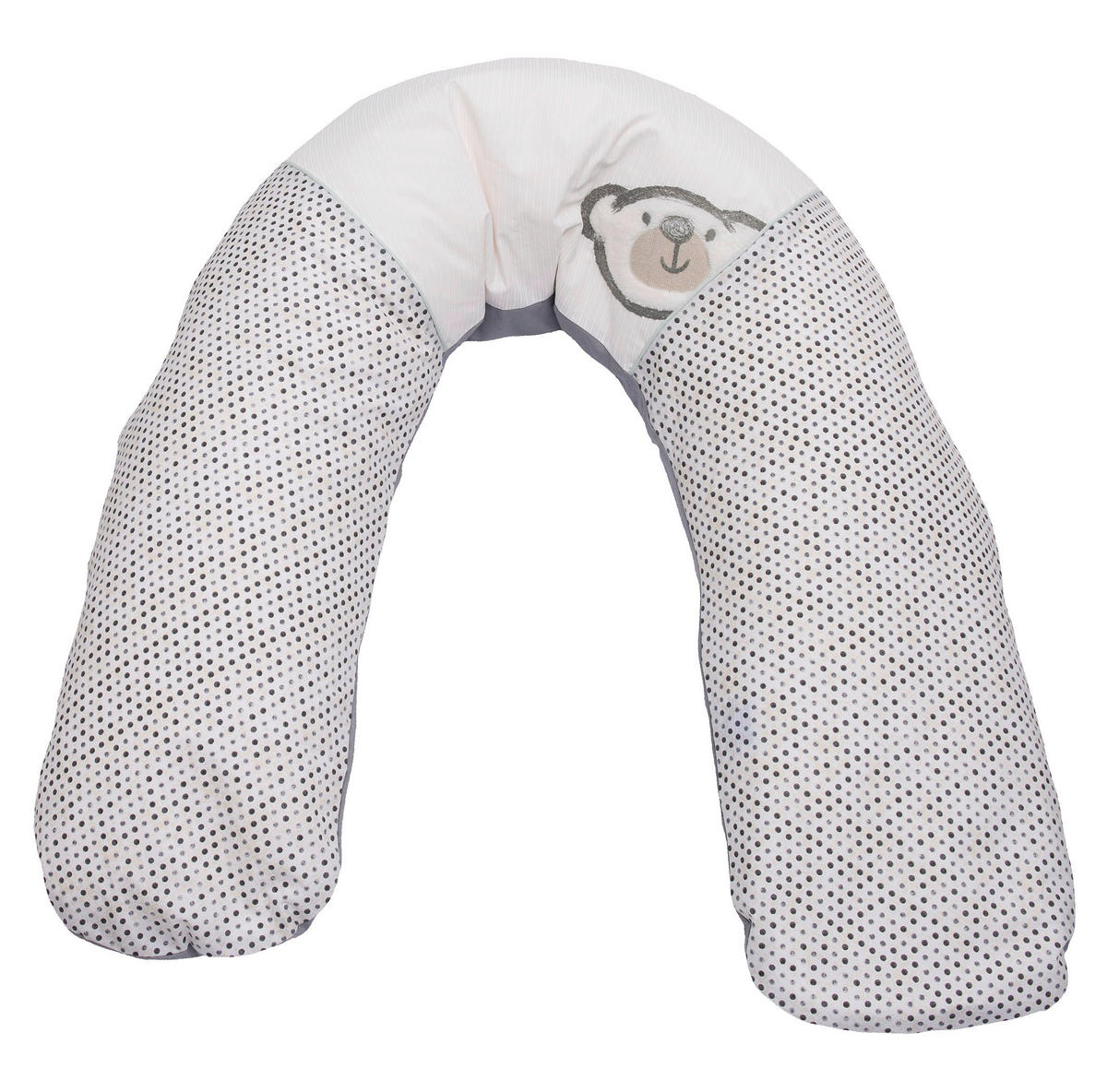 STILLKISSEN Big Willi  40/190 cm  - Weiß/Grau, Basics, Textil (40/190cm) - Bebe's Collection