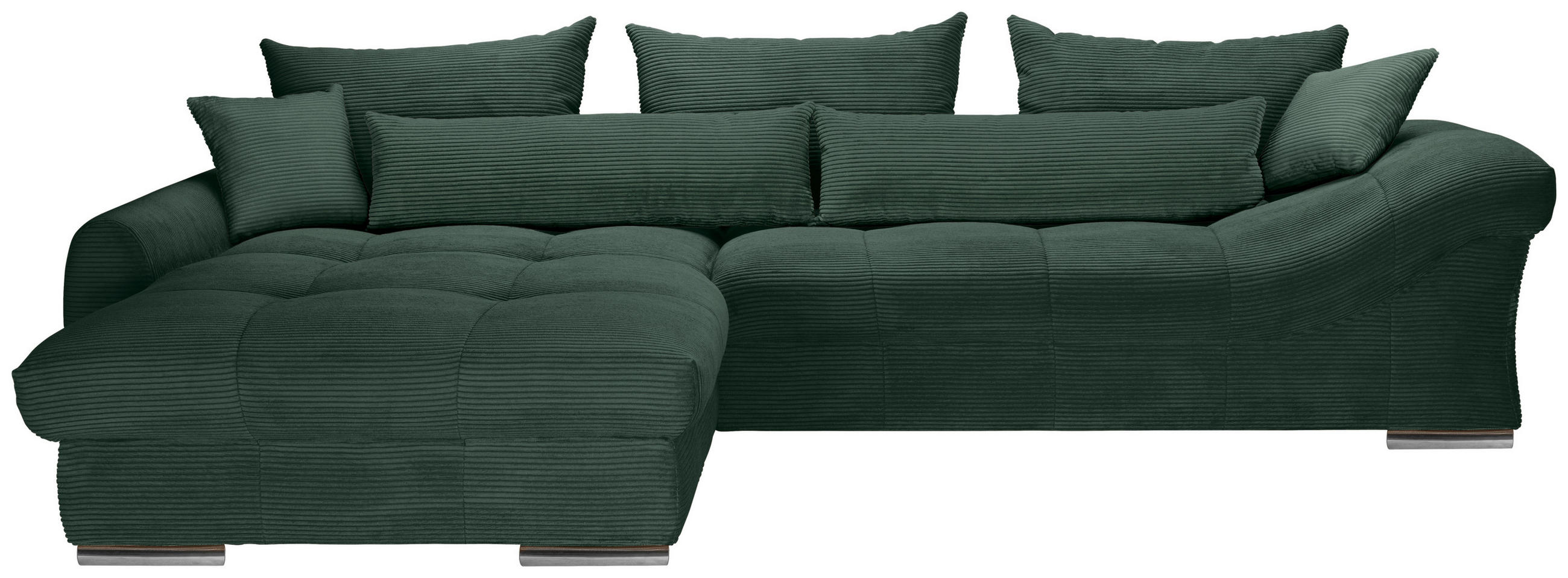Freisteller von Carryhome ECKSOFA Dunkelgrün Cord.