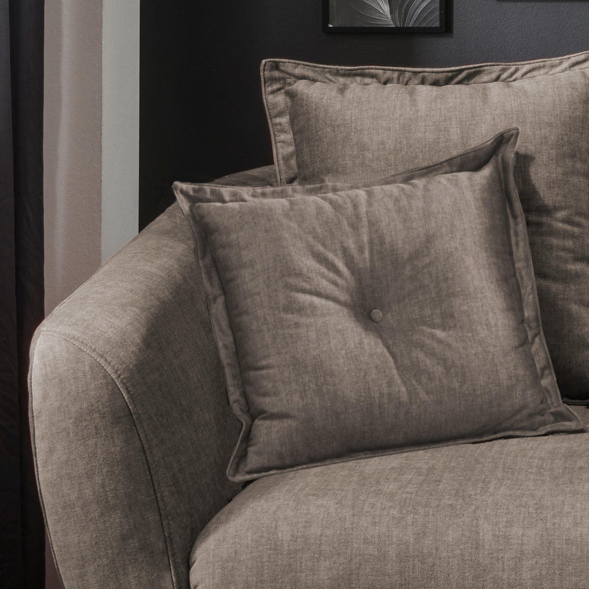 2,5-SITZER Velours Braun  - Buchefarben/Braun, MODERN, Holz/Textil (196/94/103cm) - Livetastic