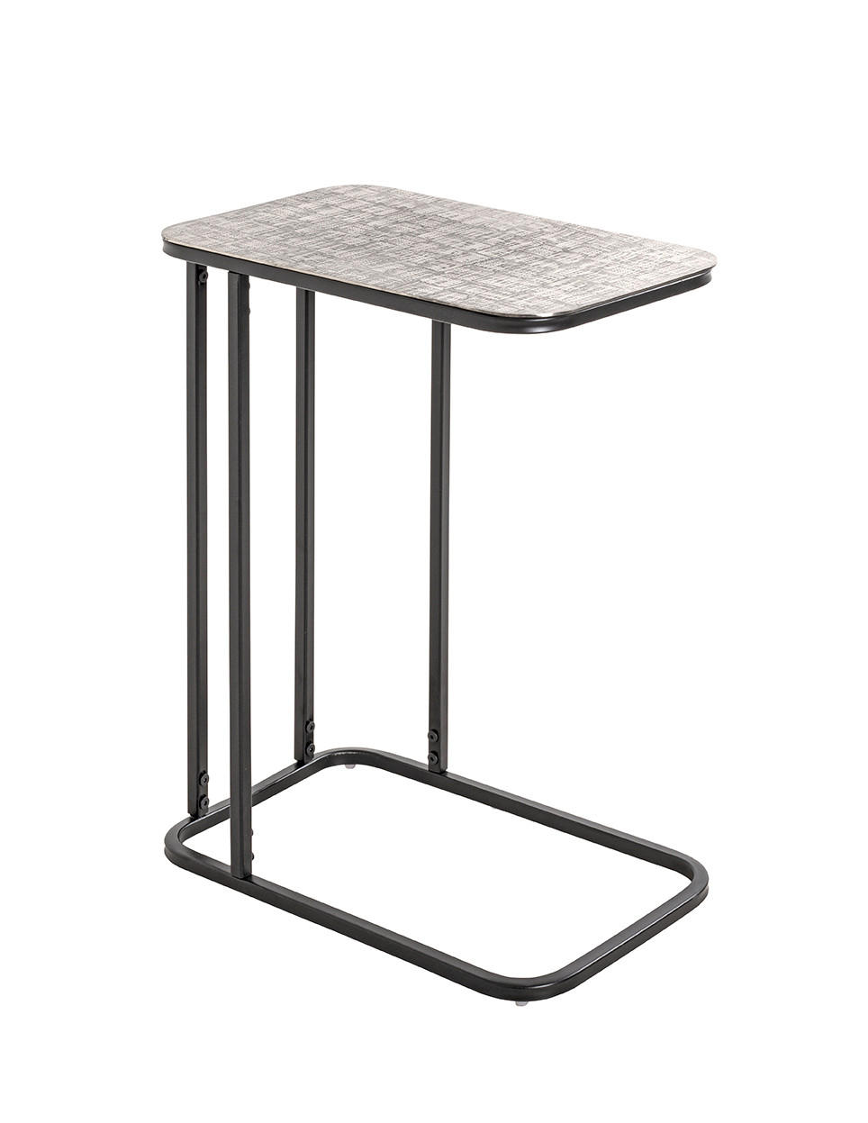 ODKLÁDACÍ STOLEK, černá, barvy stříbra - černá/barvy stříbra, Moderní, kov (46/29/62cm)