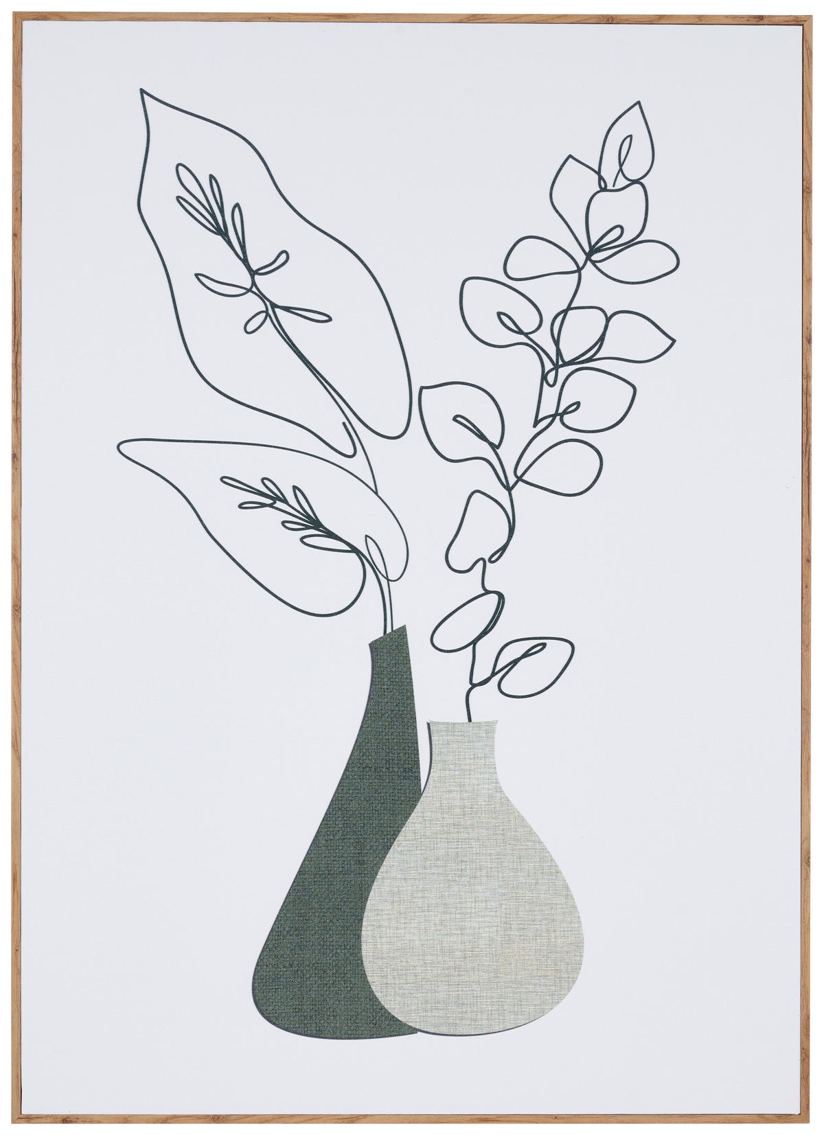 KUNSTDRUCK 51,2/71,2 cm  - Eichefarben/Multicolor, Design, Holzwerkstoff/Textil (51,2/71,2cm) - Monee