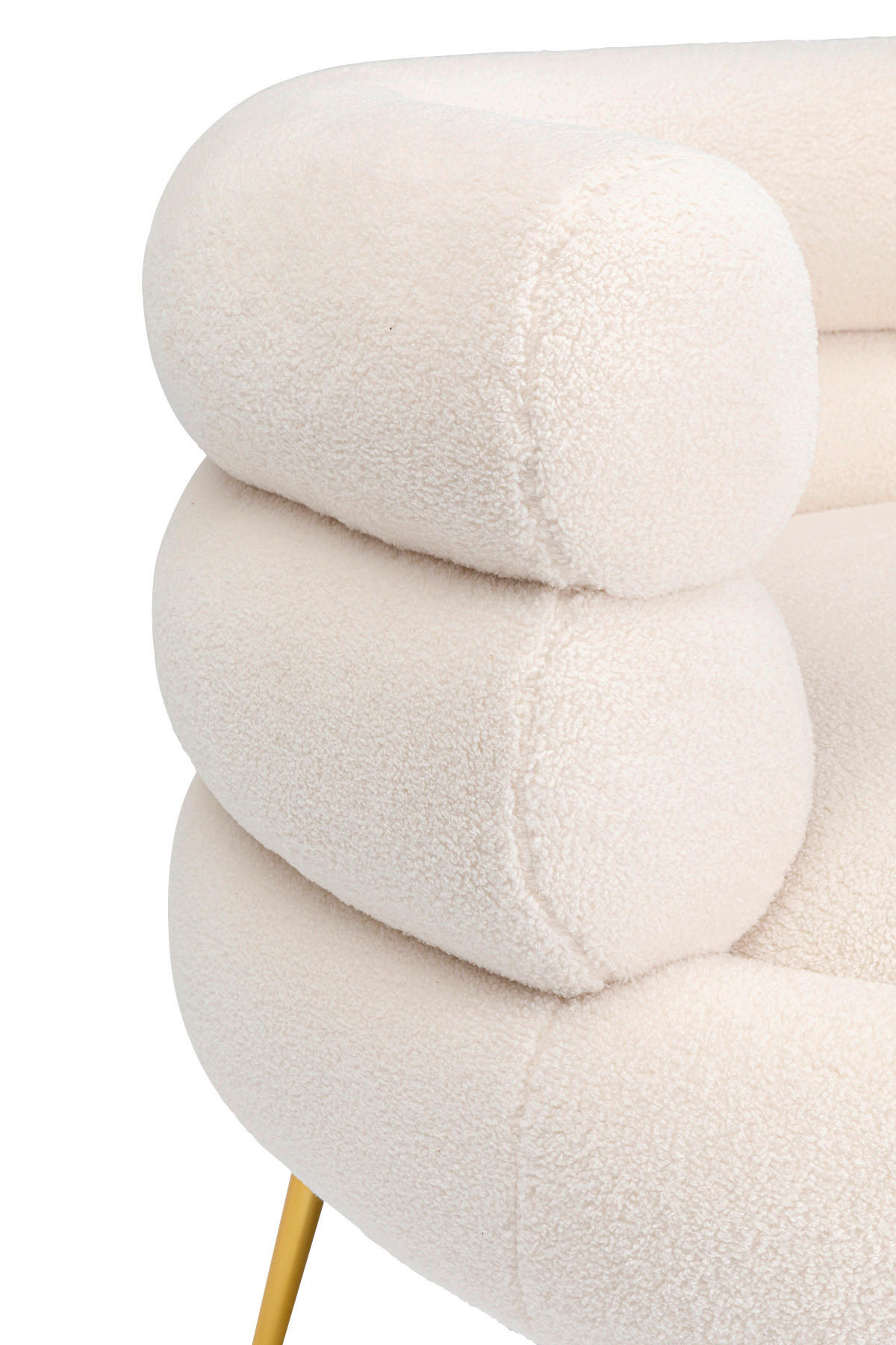 COCKTAILSESSEL - Goldfarben/Creme, Textil/Metall (74/77/73cm) - Kare-Design