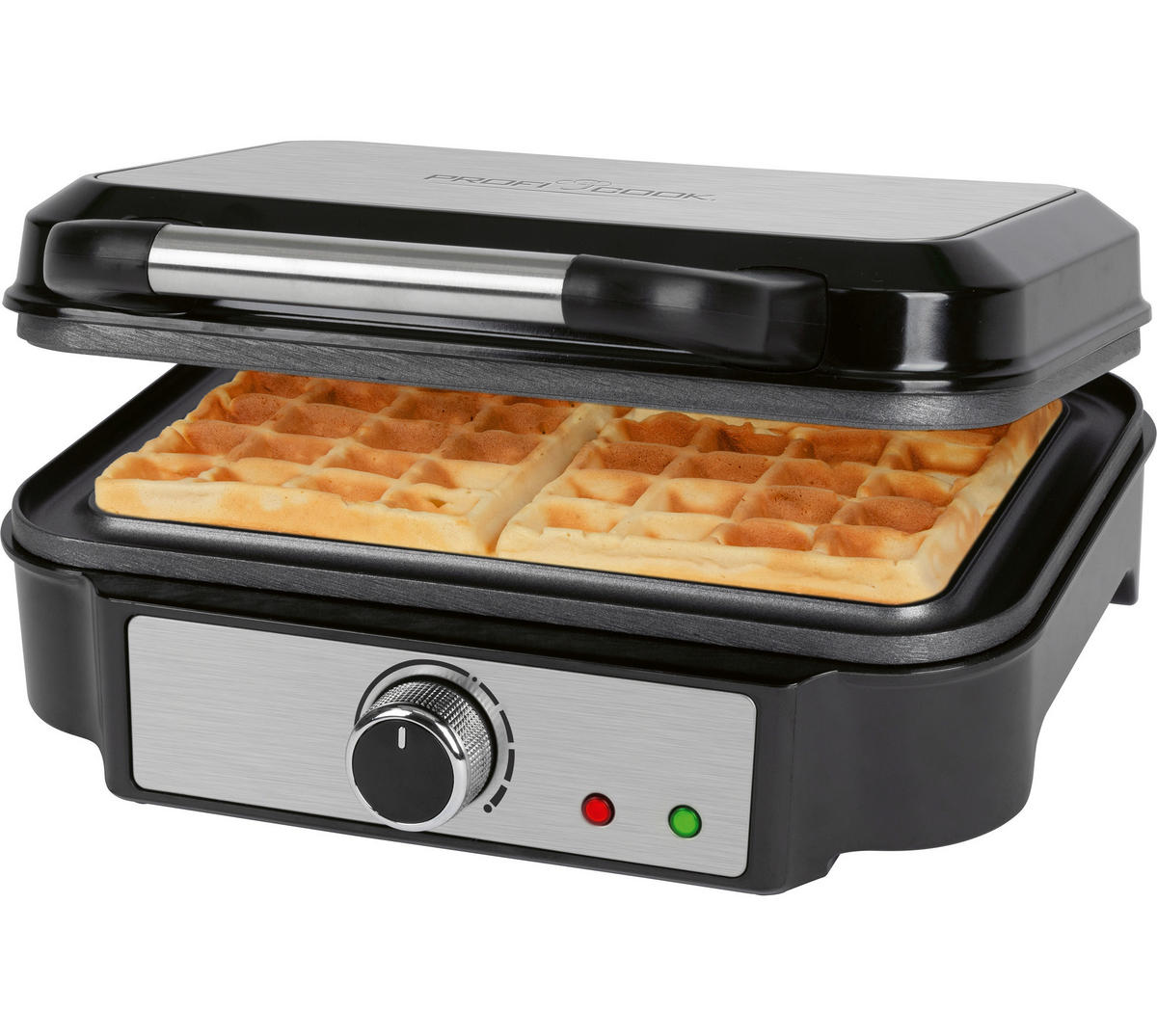 WAFFELAUTOMAT  - Edelstahlfarben/Schwarz, Basics, Kunststoff/Metall (26/10,2/25,3cm)