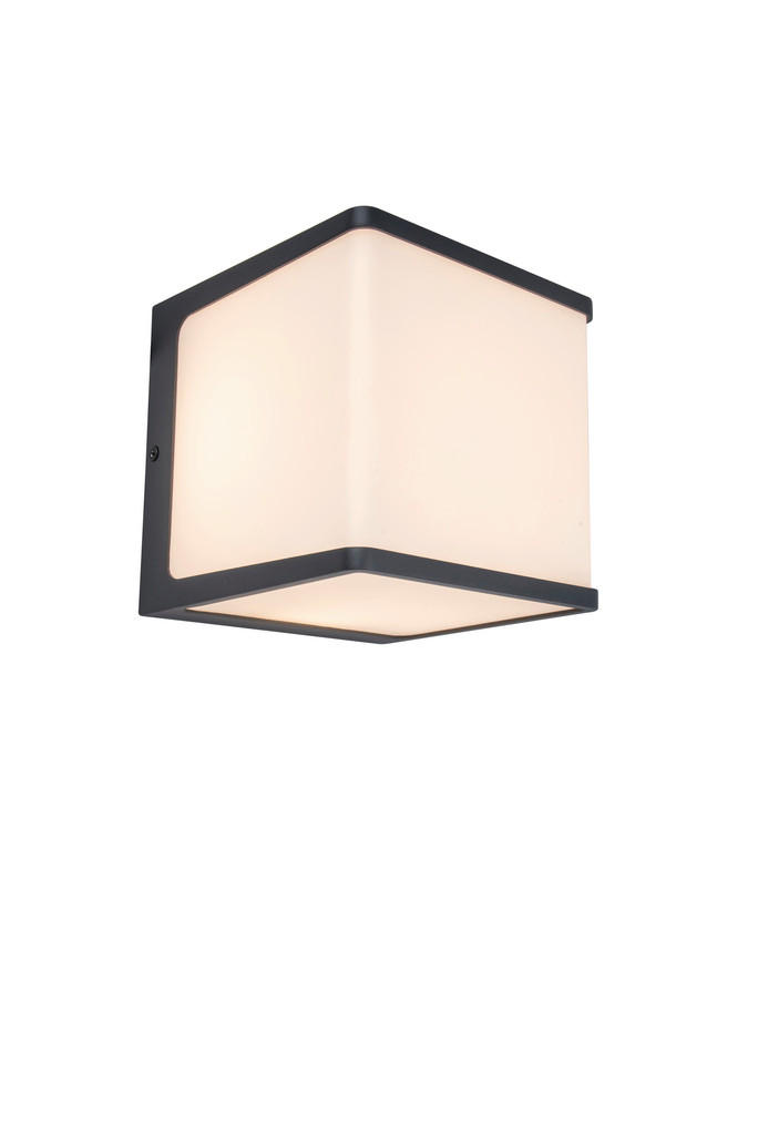 LED KÜLTÉRI LÁMPA - opál, Basics, műanyag/fém (15/15/15cm)