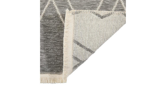 LÄUFER 80/250 cm Olivia Grau, Weiß  - Weiß/Grau, LIFESTYLE, Textil (80/250cm) - Novel