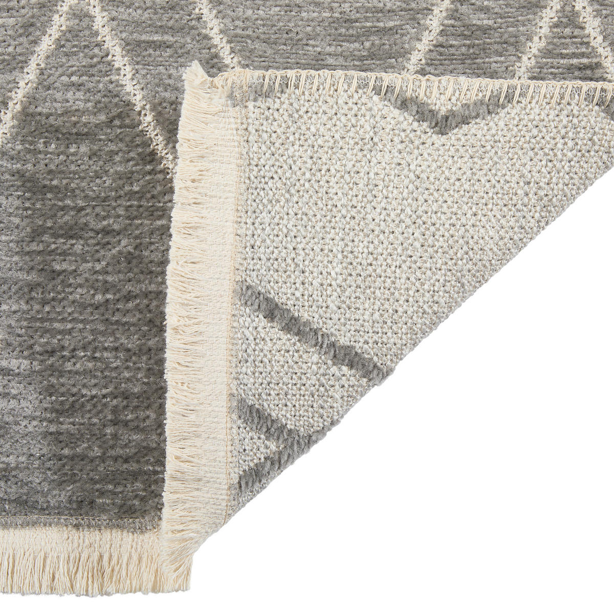 LÄUFER 80/250 cm Olivia Grau, Weiß  - Weiß/Grau, LIFESTYLE, Textil (80/250cm) - Novel