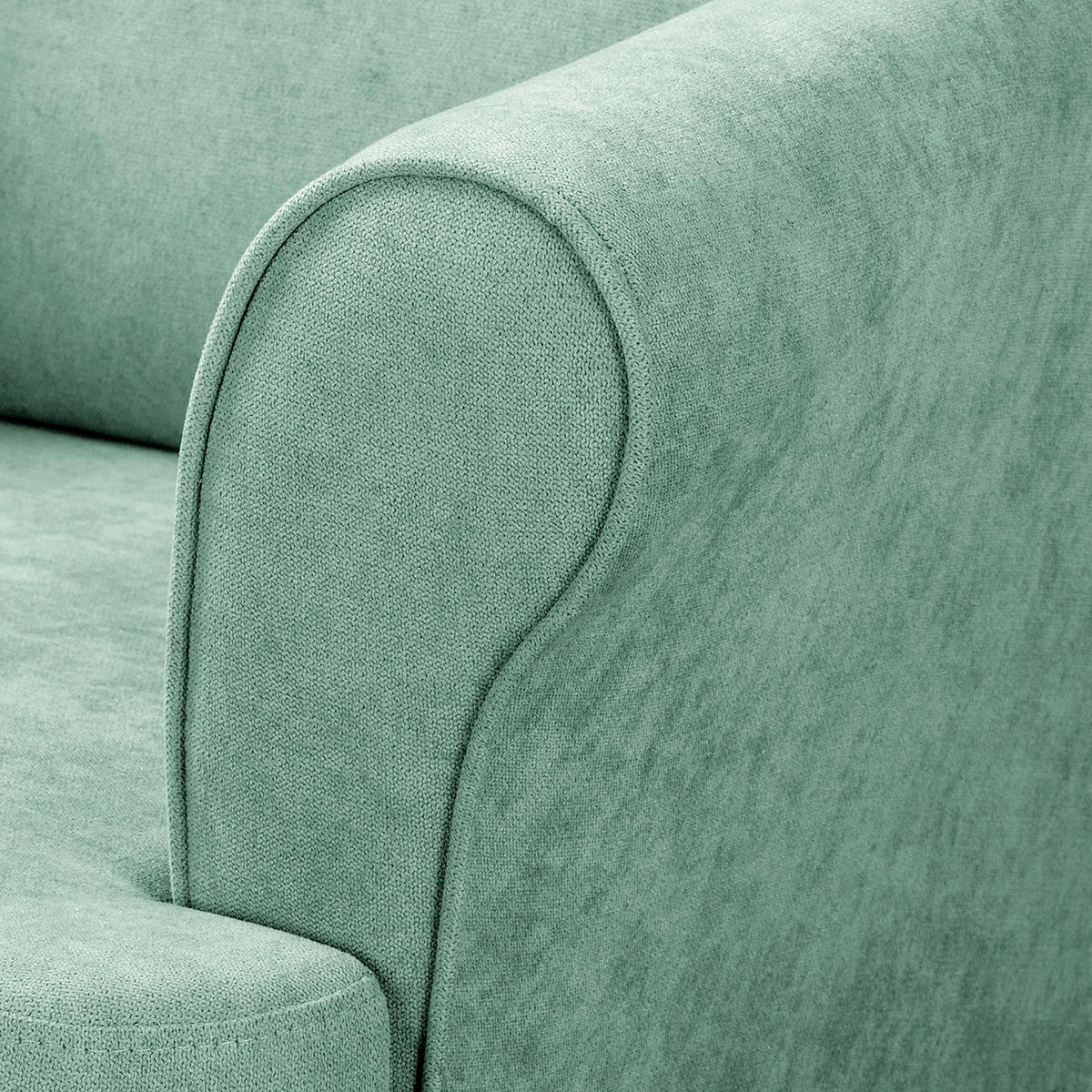 OHRENSESSEL Mikrofaser Mintgrün  - Naturfarben/Mintgrün, Design, Holz/Textil (87/105/90cm) - Livetastic