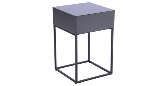 NACHTKÄSTCHEN 40/62/40 cm  in Anthrazit, Schwarz  - Anthrazit/Schwarz, Basics, Holzwerkstoff/Metall (40/62/40cm) - Xora