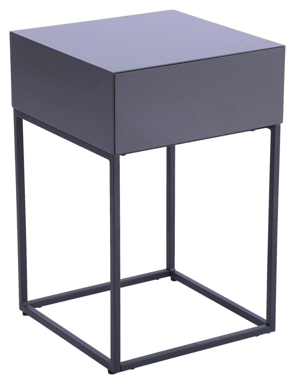 NACHTKÄSTCHEN 40/62/40 cm  in Anthrazit, Schwarz  - Anthrazit/Schwarz, Basics, Holzwerkstoff/Metall (40/62/40cm) - Xora