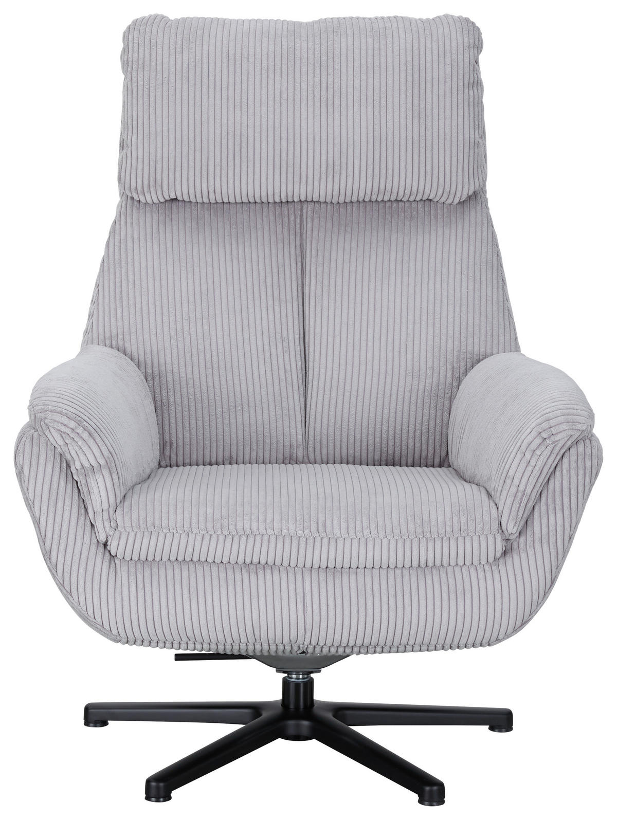 RELAXSESSEL in Textil Grau  - Schwarz/Grau, Design, Textil/Metall (79/108/89cm) - Beldomo Style