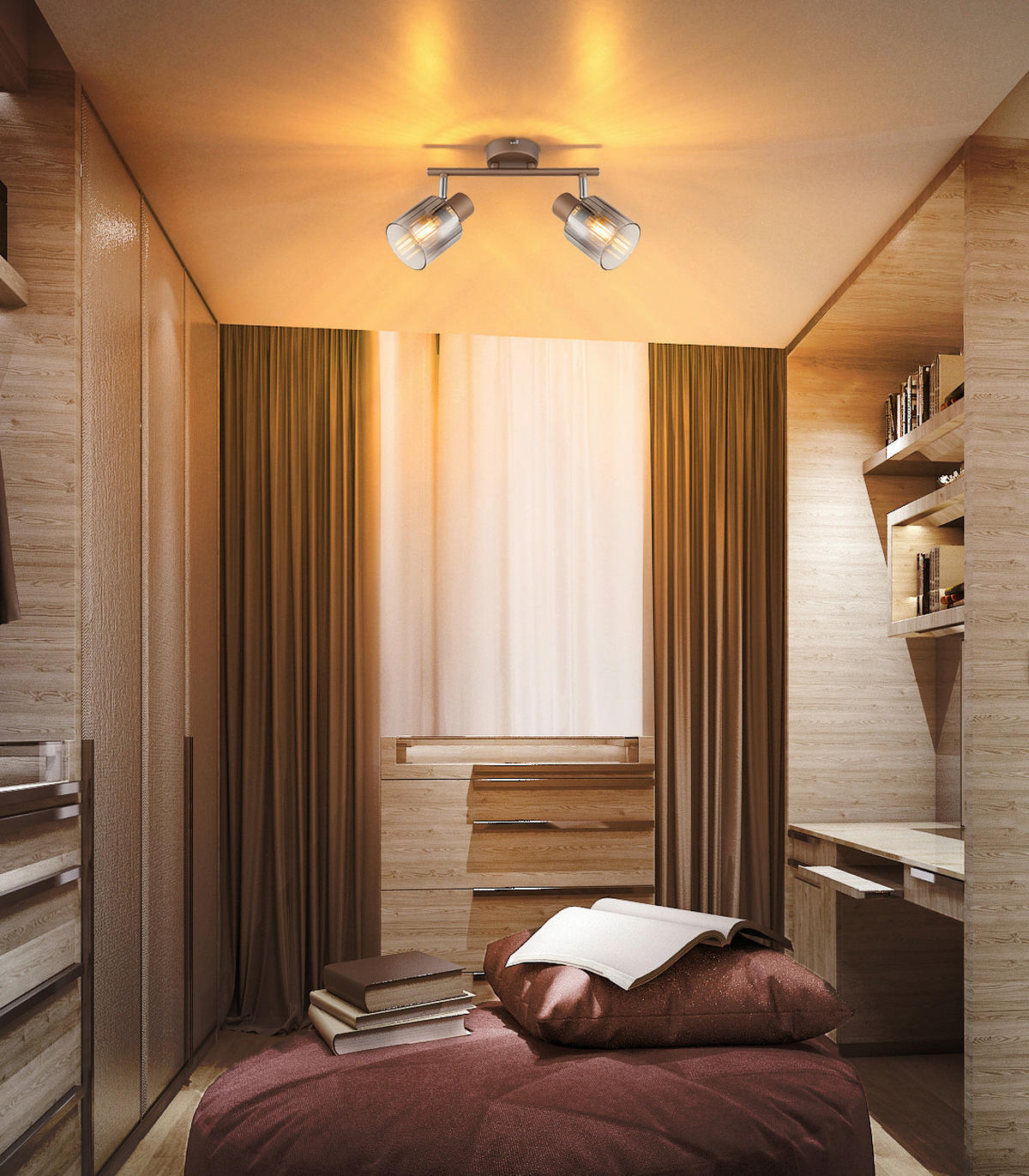 STRAHLER 26/8/15 cm   - Klar/Chromfarben, Design, Glas/Metall (26/8/15cm) - Globo