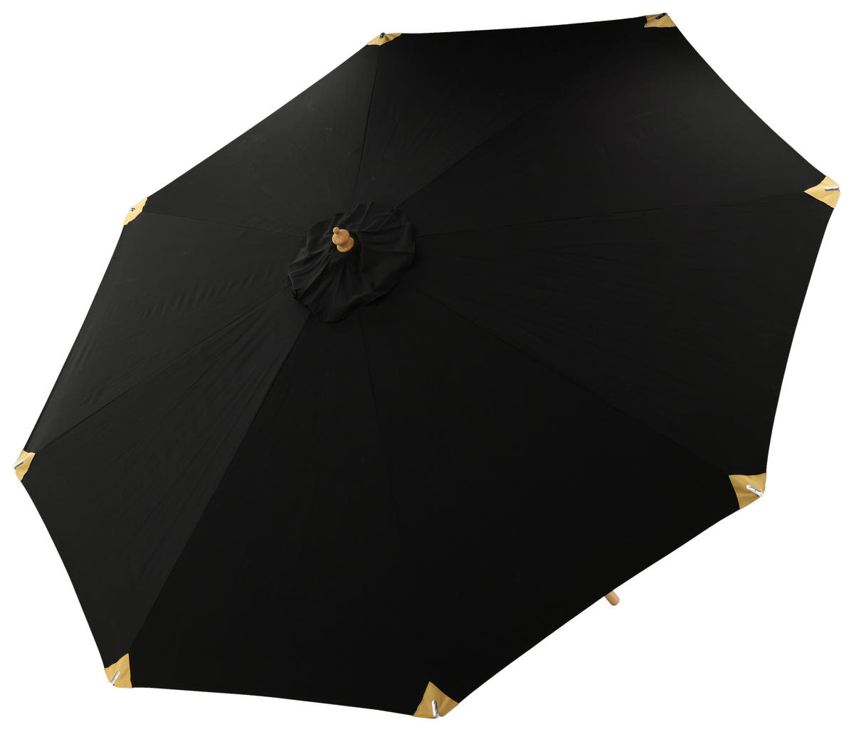 SONNENSCHIRM 330 cm  - Schwarz, KONVENTIONELL (330/258/330cm) - Gardenson
