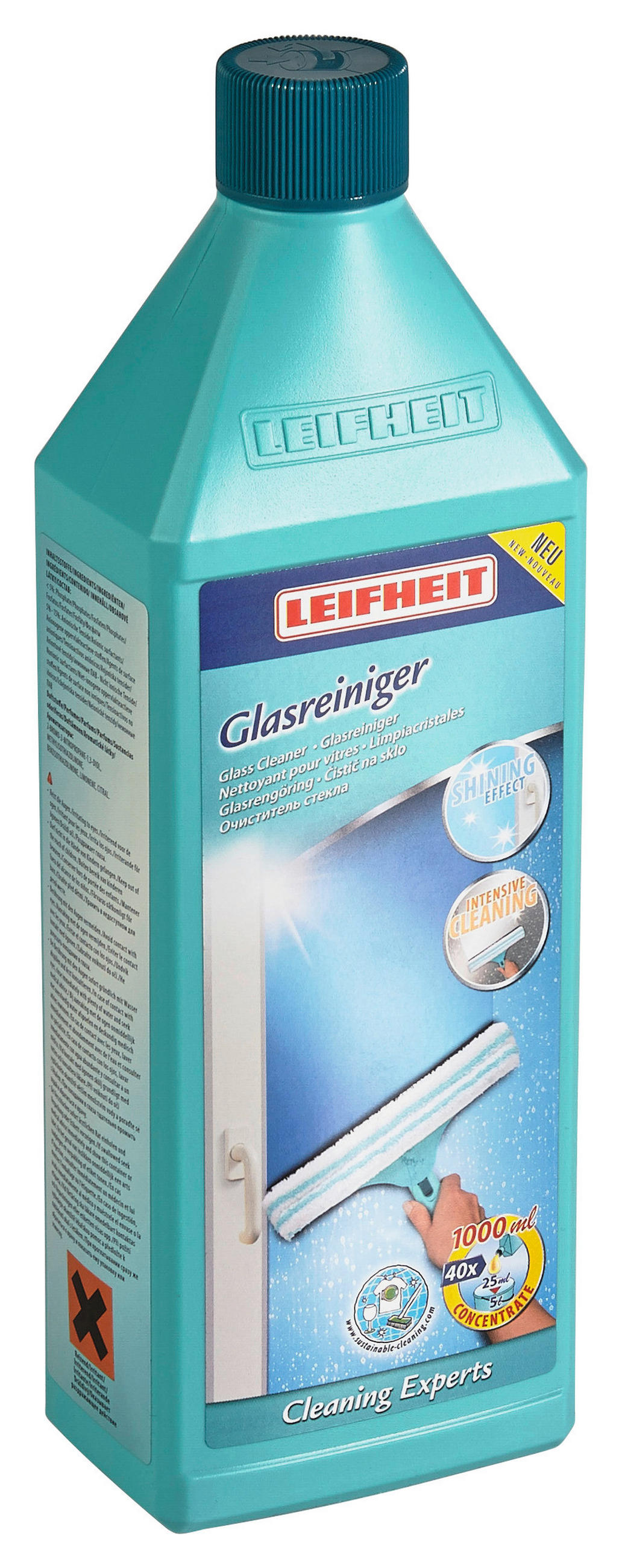 ČISTIACI PROSTRIEDOK NA SKLO - Basics, plast (1l) - Leifheit