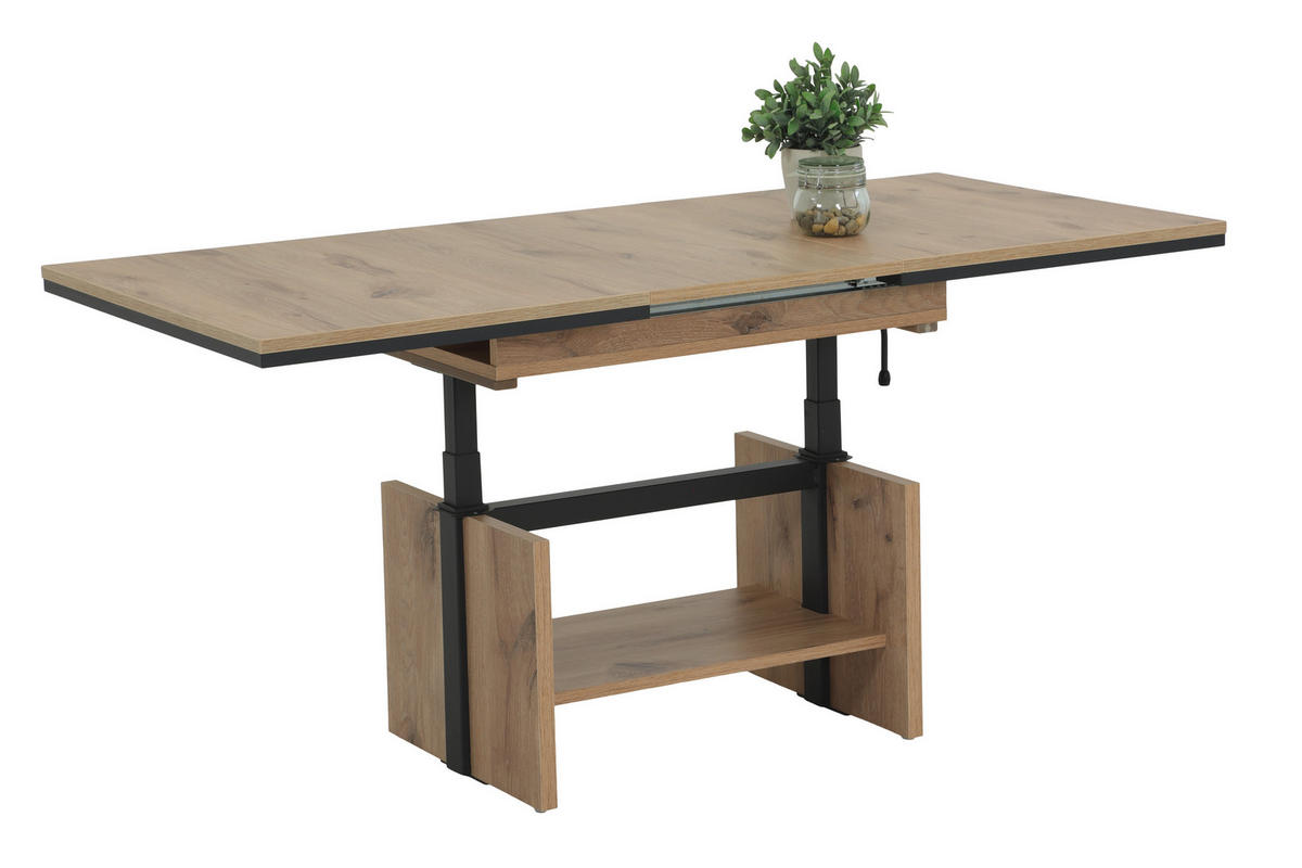 COUCHTISCHSET 110-150/70/53-72 cm rechteckig Eichefarben  - Eichefarben, Design, Holzwerkstoff (110-150/70/53-72cm) - Livetastic
