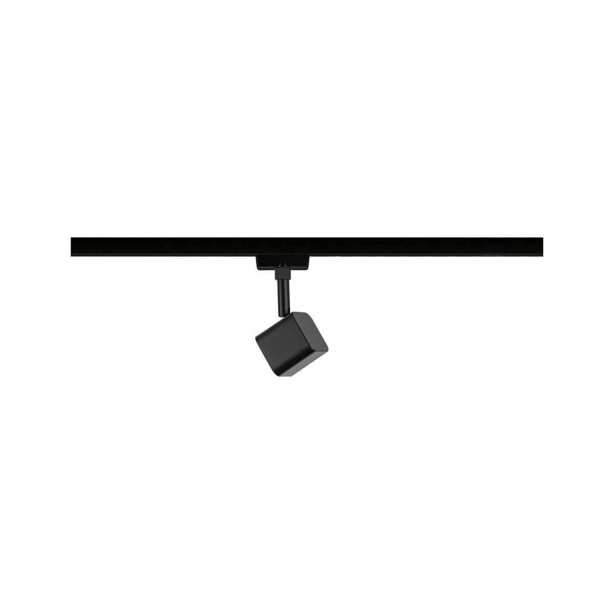 SCHIENENSYSTEM-STRAHLER - Schwarz, Design, Glas/Metall (14/5/5cm) - Paulmann