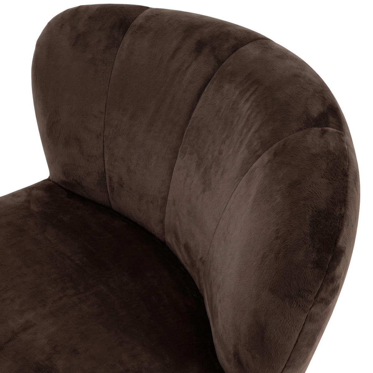 SESSEL in Plüsch Dunkelbraun  - Dunkelbraun/Schwarz, MODERN, Textil/Metall (82/78/81cm) - Carryhome