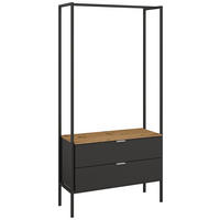GARDEROBE  in 84/177/42 cm  - Graphitfarben/Eiche Artisan, Design, Holzwerkstoff/Metall (84/177/42cm) - Stylife