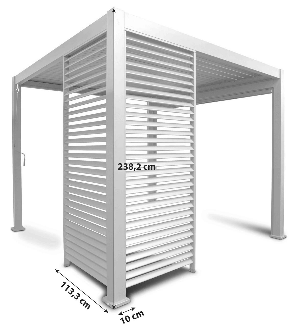 PERGOLA-SEITENTEIL  - Anthrazit, MODERN, Metall (113,3/240/10cm) - Gardenson