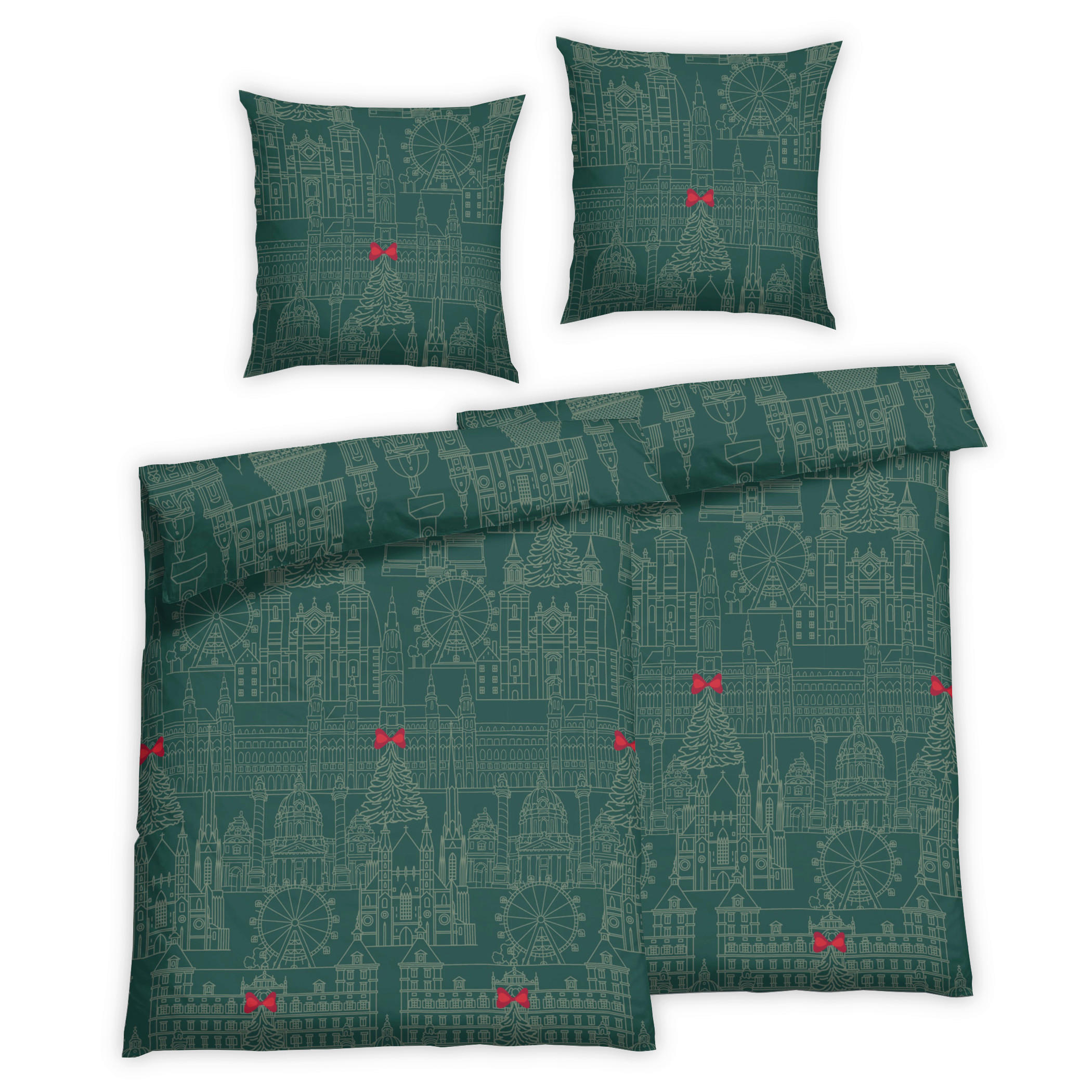 BETTWÄSCHE 4-teilig Flanell 135/200 cm  - Smaragdgrün, Basics, Textil (135/200cm) - Florella