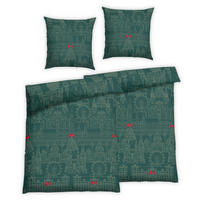 BETTWÄSCHE 4-teilig Flanell 135/200 cm  - Smaragdgrün, Basics, Textil (135/200cm) - Florella
