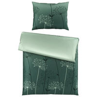 POSTEĽNÁ BIELIZEŇ, satén, zelená, 140/200 cm - zelená, Konventionell, textil (140/200cm) - Esposa